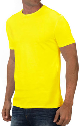 Yellow Color Round Neck T Shirt